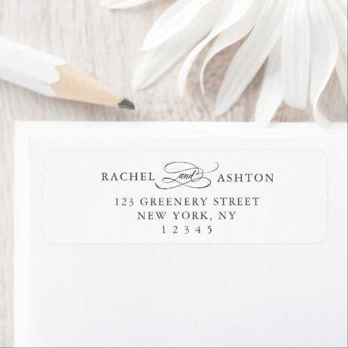 Elegant Script Return Address Label