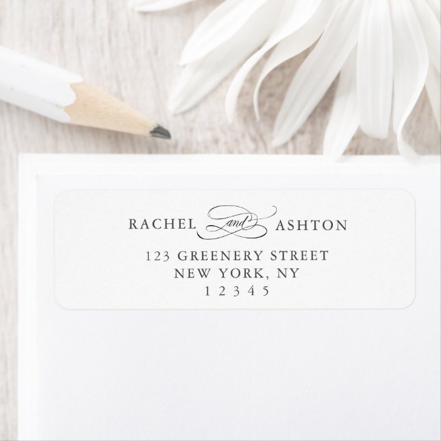 Elegant Script Return Address Label (Insitu)