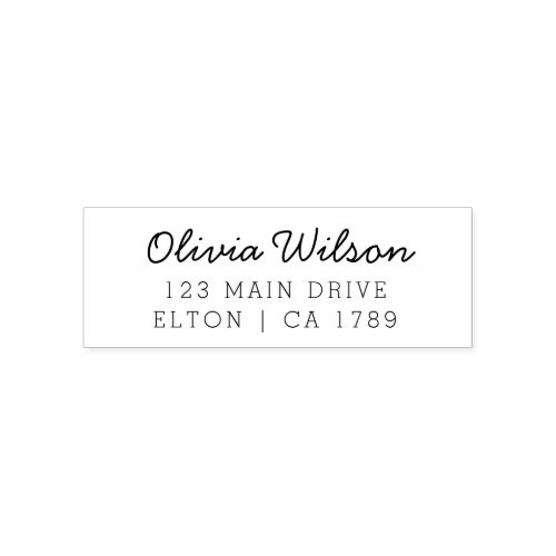 Elegant Script Return Address Self Inking Self-inking Stamp