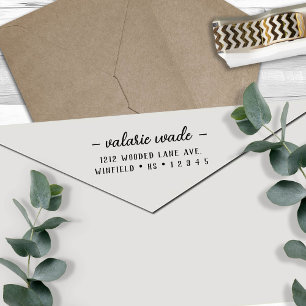 Elegant Script Return Address Self-inking Stamp