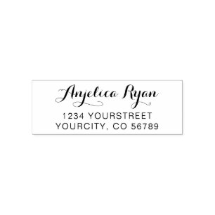 Elegant Script Return Address Self-inking Stamp