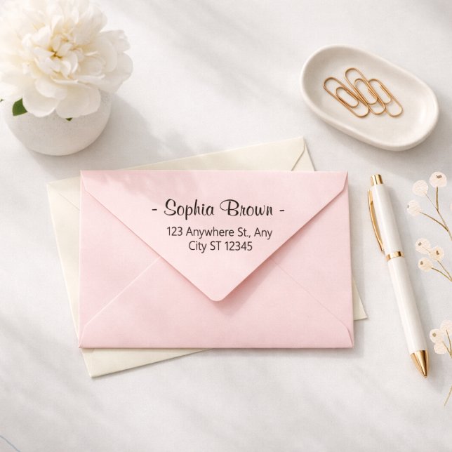 Elegant Script Return Address Stamp (Creator Uploaded)
