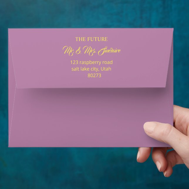 Elegant Script Return Address Wedding Envelope (Hand)
