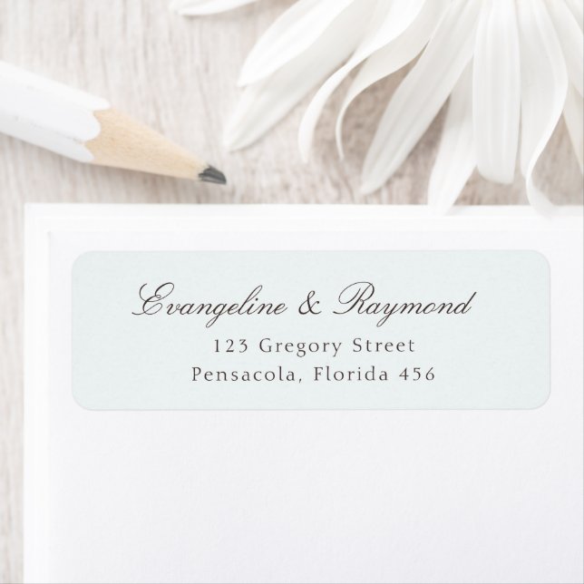 Elegant Script Rococo Wedding Address Label (Insitu)