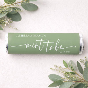 Elegant Script Sage Green "Mint to Be" Wedding  Breath Savers® Mints