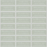 Elegant Script Sage Green Wedding Guest Address Sticker<br><div class="desc">Modern Elegant Script Sage Green and White Minimalist Wedding Guest Name Address custom personalized Labels Stickers on sage green or dusty olive green background. The guest name is written in a swirly cursive hand lettered swash tail font script. This has 24 stickers.</div>