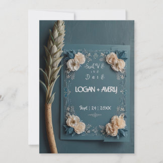 Elegant Script Save the Date Announcement Card