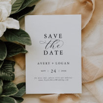 Elegant Script Save the Date Announcement Card