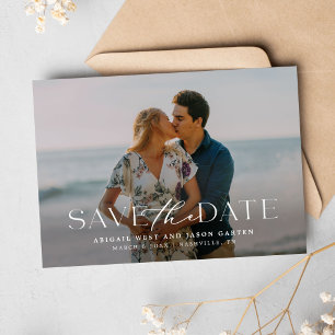 Elegant Script Save the Date Photo