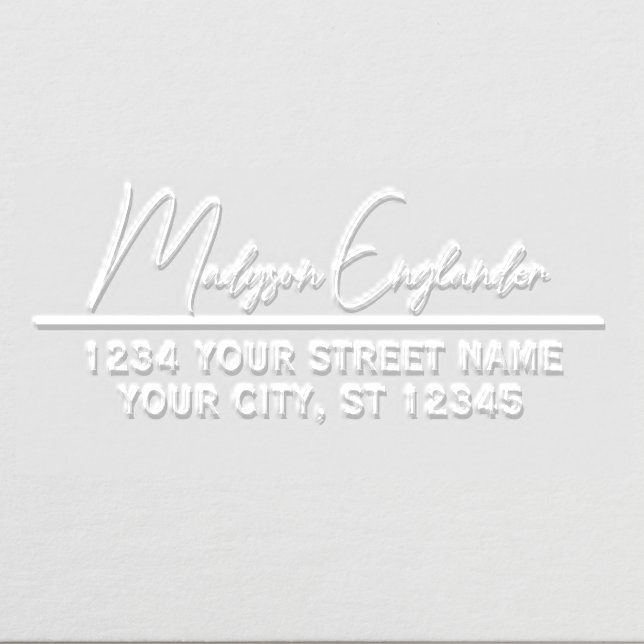 Elegant Script Signature #23 Name Return Address Embosser (Design)
