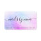 Elegant script signature holographic pink glitter