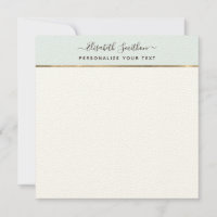 Elegant Script Simple Minimal Personal Stationery Note Card