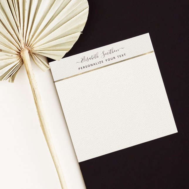  Elegant Script Simple Minimal Personal Stationery Note Card (Creator Uploaded)