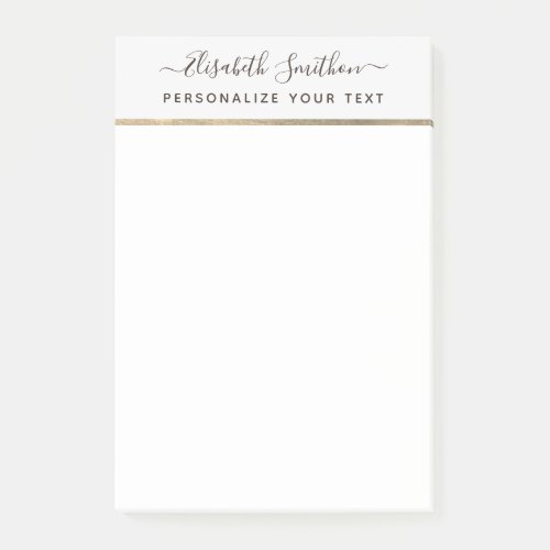  Elegant Script Simple Minimal Personal Stationery Post_it Notes