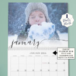 Elegant Script Simple One Photo Per Month Calendar<br><div class="desc">Create your own custom photo calendar featuring an elegant calligraphy script title and month names overlay in your choice of colors on one full-bleed photo per month with calendar options up to 2 years (see ordering page for different calendar lengths of time, sizes and styles as well as start date)....</div>