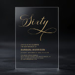 Elegant Script Sixty Black Gold 60th Birthday Acrylic Invitations<br><div class="desc">Celebrate a momentous occasion with grace and style. This Elegant Script Sixty Black Gold 60th Birthday Invitation features a refined black and gold color scheme, enhanced with beautiful script lettering. Perfect for commemorating 60 years of life, this invitation exudes sophistication and elegance, making it the ideal choice for a milestone...</div>