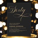 Elegant Script Sixty Black Gold 60th Birthday Invitation<br><div class="desc">Celebrate a momentous occasion with grace and style. This Elegant Script Sixty Black Gold 60th Birthday Invitation features a refined black and gold color scheme, enhanced with beautiful script lettering. Perfect for commemorating 60 years of life, this invitation exudes sophistication and elegance, making it the ideal choice for a milestone...</div>