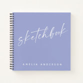 Personalized Elegant Purple Sketchbook Notebook