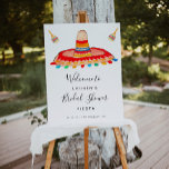 Elegant Script Sombrero Bridal Fiesta Welcome Sign<br><div class="desc">Modern Calligraphy Sombrero Bridal Fiesta Welcome Foam Board</div>