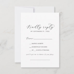 Elegant Script Song Request RSVP Card