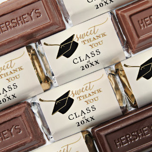 Elegant Script Sweet Graduation Thank You Hershey' Hershey's Miniatures