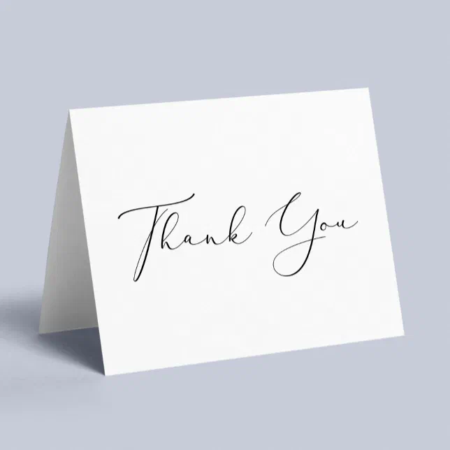 Elegant Script Sympathy Funeral Memorial Thank You Card Zazzle 8350