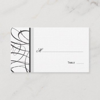 Elegant Script Table Seating/place Card - Black by OrangeOstrichDesigns at Zazzle