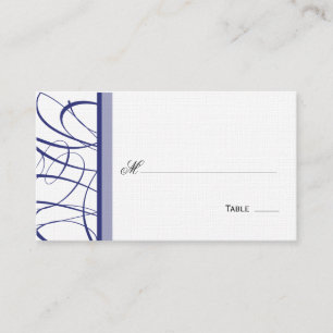 Elegant Script Table Seating/Place Card - Navy