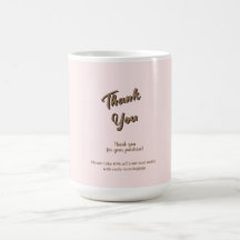 Elegant script thank you blush pink gift card