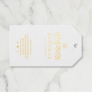 Elegant script thank you blush pink gift card foil gift tags