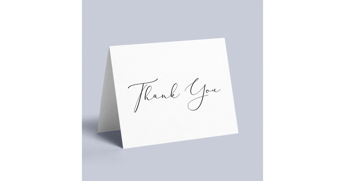 Elegant Script Thank You Card | Zazzle
