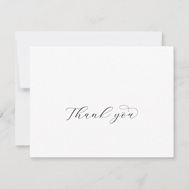 Elegant Script Thank You Card (Front)