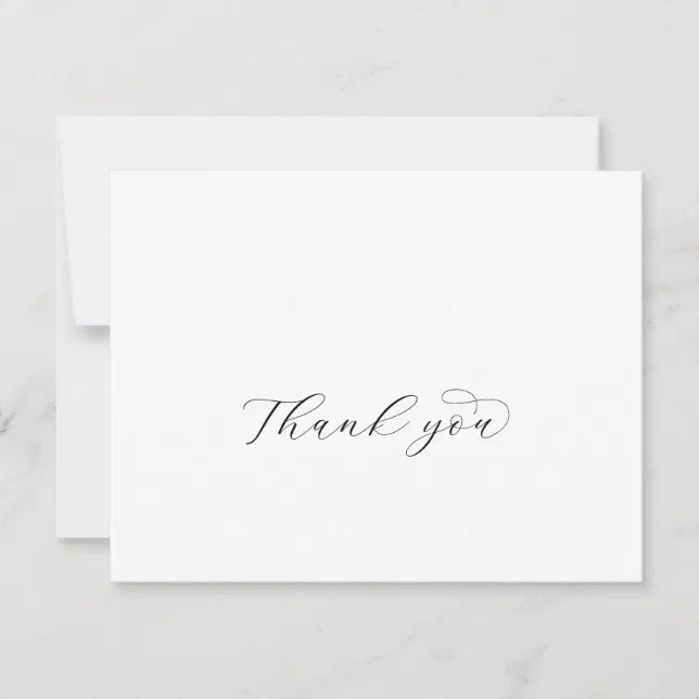 Elegant Script Thank You Card | Zazzle