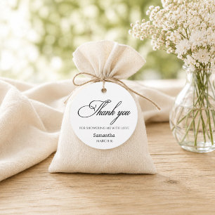Elegant Script Thank You Minimalist Favor Tags