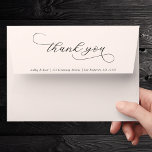 Elegant Script Thank You Preprinted Return Address Envelope<br><div class="desc">These beautiful script custom preprinted return address envelopes feature your names and address in a timeless,  elegant serif typeface under gorgeous calligraphy reading "thank you". Perfect for formal wedding invitations or as a year-round personal stationery staple.</div>