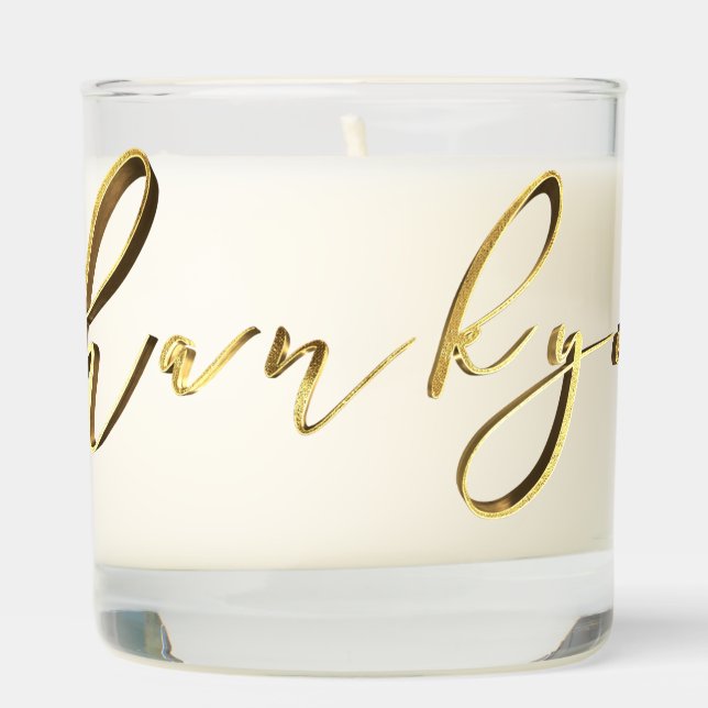 Elegant Script Thank You Scented Candle (Right)