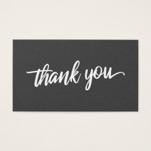 Elegant Script Thank You Wedding Favor Dark Gray