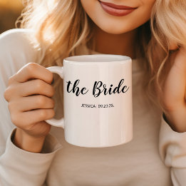 Elegant Script The Bride Personalized Wedding Wine Coffee Mug