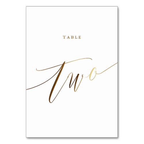 Elegant Script Typography 2 Table Number