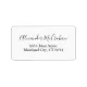 Elegant Script Typography Address Label | Zazzle