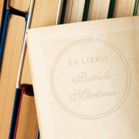 Elegant Script Typography Ex Libris Custom Name