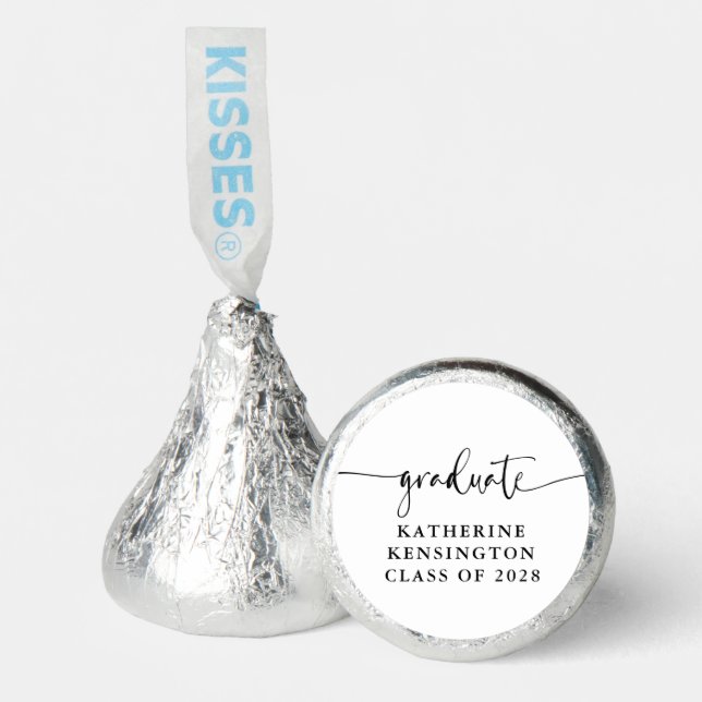 Elegant Script Typography Graduation Hershey®'s Kisses® (Front)