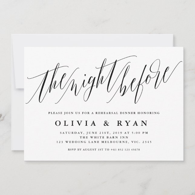 Elegant Script Typography Invitation (Front)