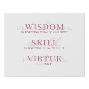 Elegant Script Typography Motivational Quote Faux Canvas Print