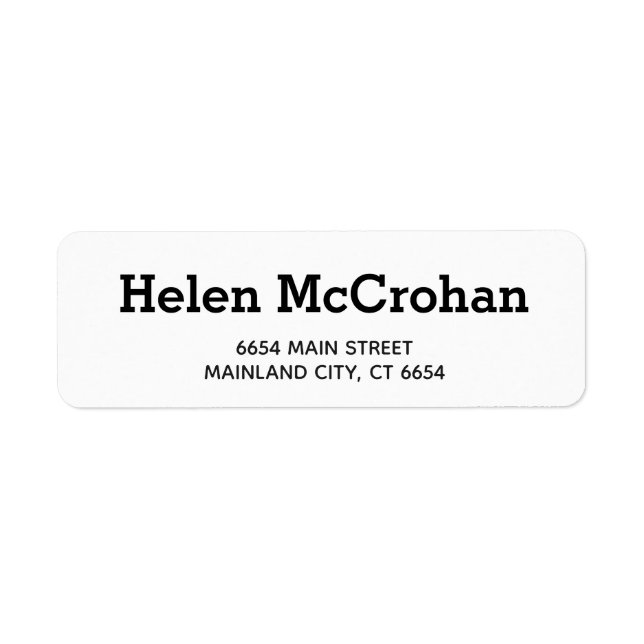 Elegant Script Typography Return Address Label (Front)