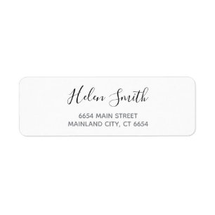 Elegant Script Typography Return Address Label