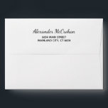 Elegant Script Typography Return Address Mailing Envelope<br><div class="desc">Elegant Script Typography Return Address Mailing Envelope. For further customization,  please click the "Customize it" button and use our design tool to modify this template.</div>