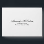 Elegant Script Typography Return Address Mailing Envelope<br><div class="desc">Elegant Script Typography Return Address Mailing Envelope. For further customization,  please click the "Customize it" button and use our design tool to modify this template.</div>