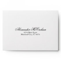 Elegant Script Typography Return Address Mailing Envelope Elegant Script Typography Return Address Mailing Envelope