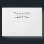 Elegant Script Typography Return Address Mailing Envelope<br><div class="desc">Elegant Script Typography Return Address Mailing Envelope. For further customization,  please click the "Customize it" button and use our design tool to modify this template.</div>